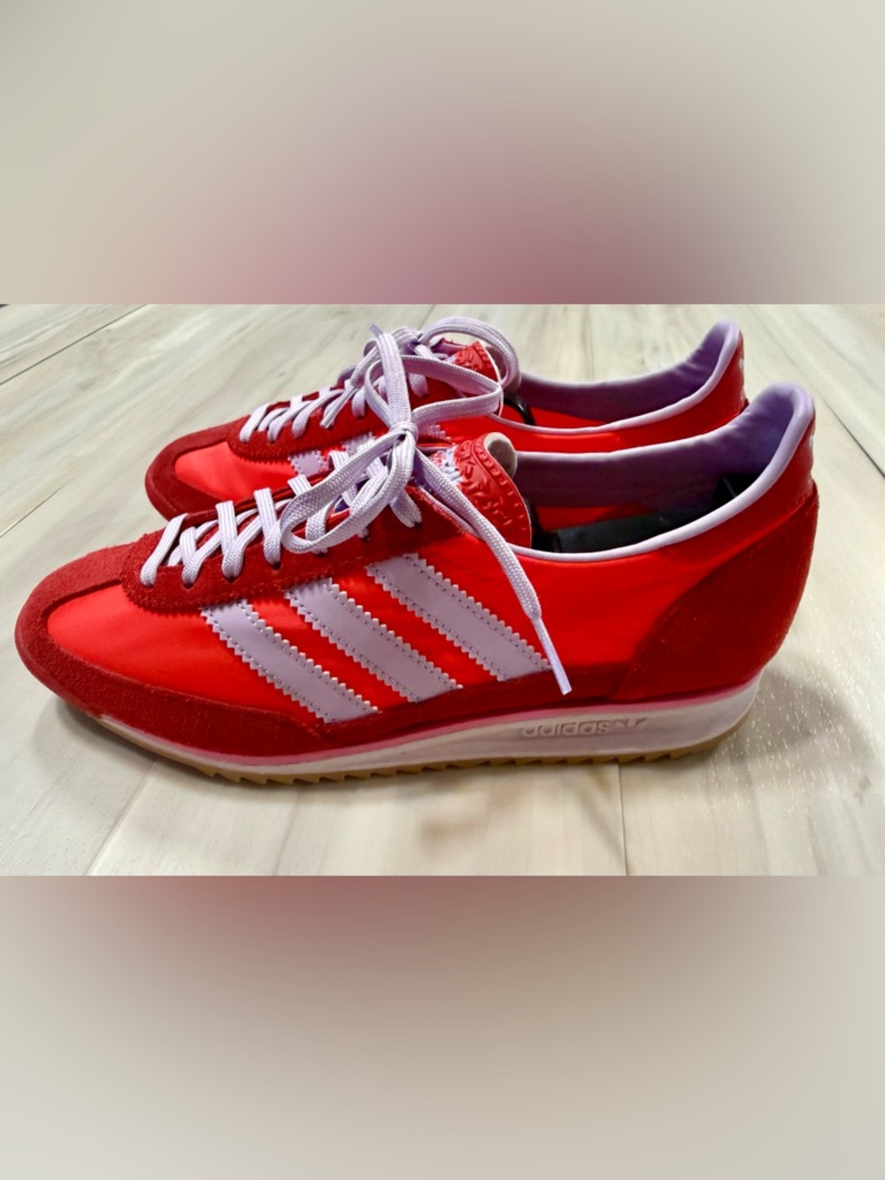 Adidas SL 72 OG Women's Solar Red/Ice Lavender/Better Scarlet Sneakers size 7.5